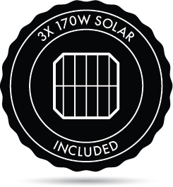 3x 170W solar panels included